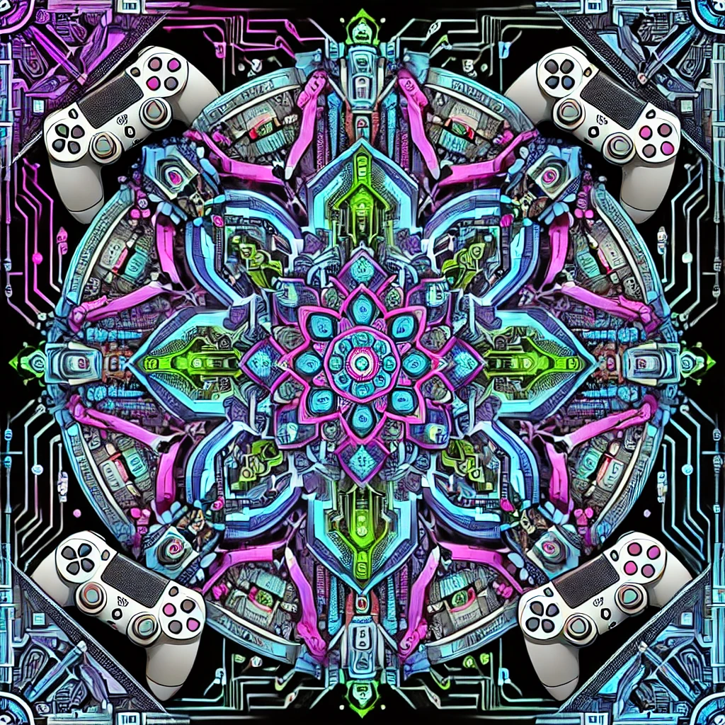 Mandalas für Gamer – Pixel & Cybergesichter ohne Blumengedöns